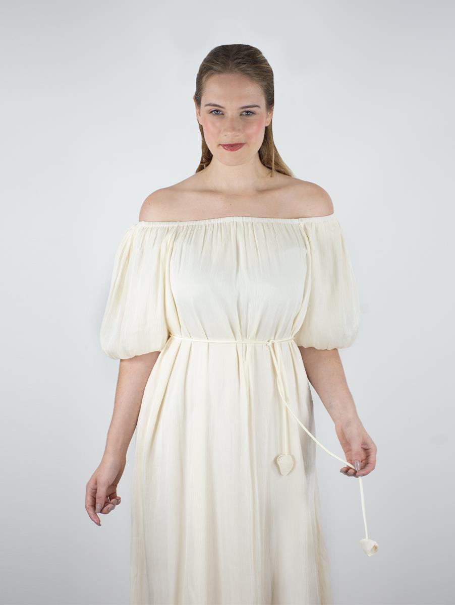 off shoulder dress singapore Chaerin Off Shoulder Mini Dress in Ivory